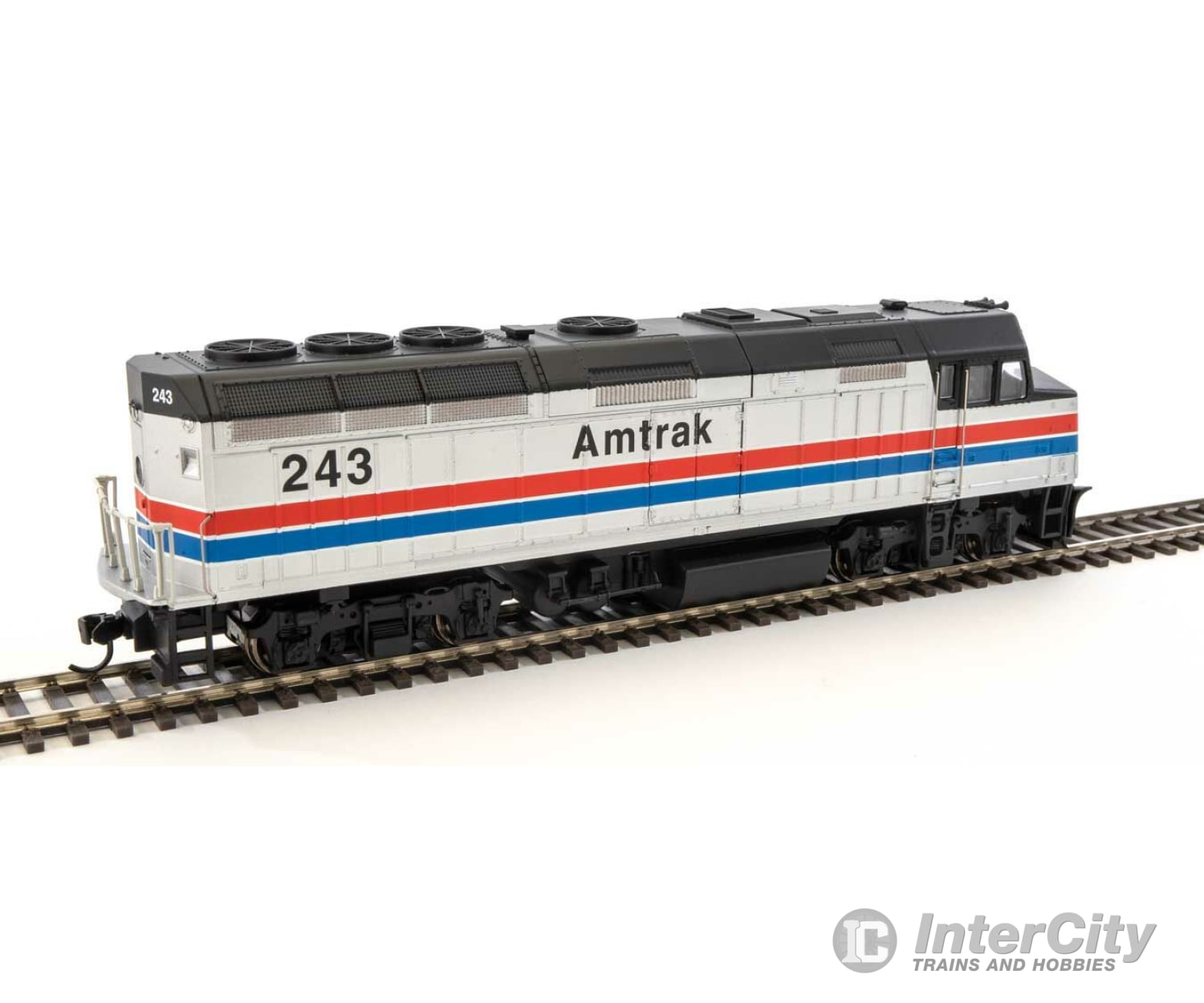 Walthers Mainline 9463 Emd F40Ph - Standard Dc -- Amtrak(R) #243 (Phase Ii; Silver Red White Blue