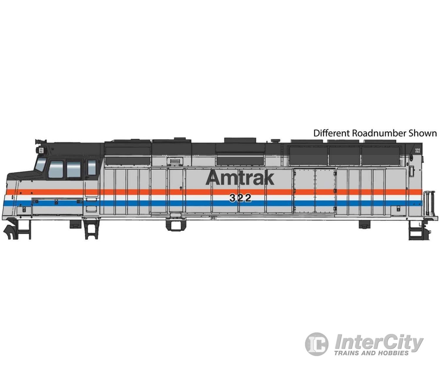 Walthers Mainline 9465 Emd F40Ph - Standard Dc -- Amtrak(R) #322 (Phase Iii; Equal Red White Blue