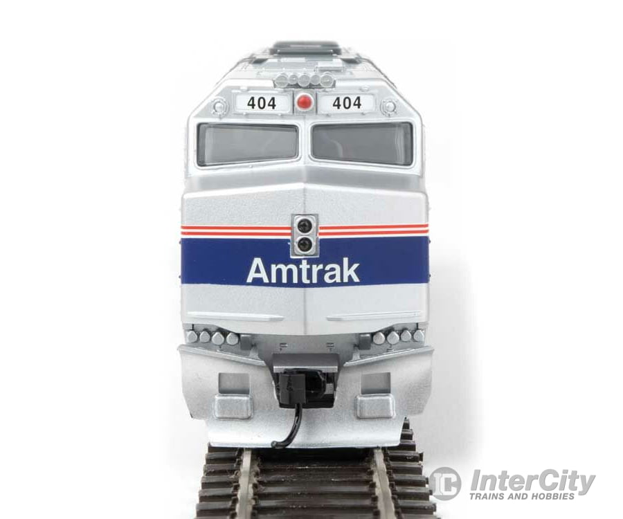 Walthers Mainline 9468 Emd F40Ph - Standard Dc -- Amtrak(R) #404 (Phase Iv; Silver Wide Blue Thin