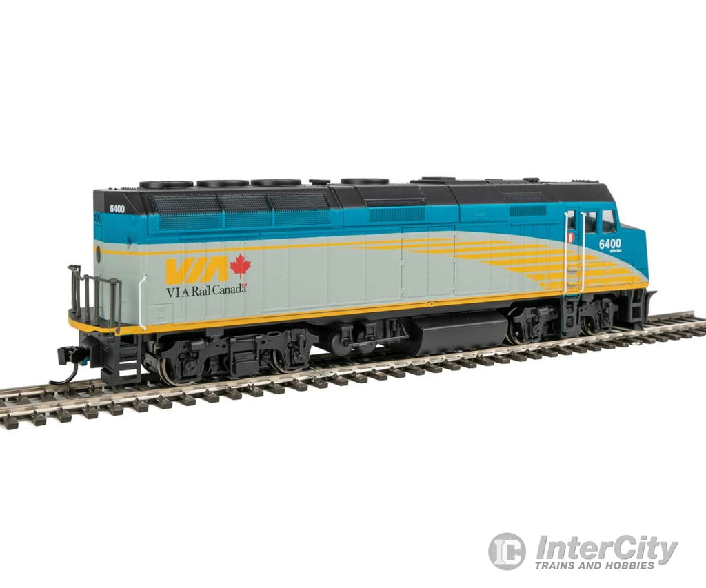 Walthers Mainline 9471 Ho Emd F40Ph - Standard Dc -- Via Rail Canada #6400 (Renaissance Scheme Gray