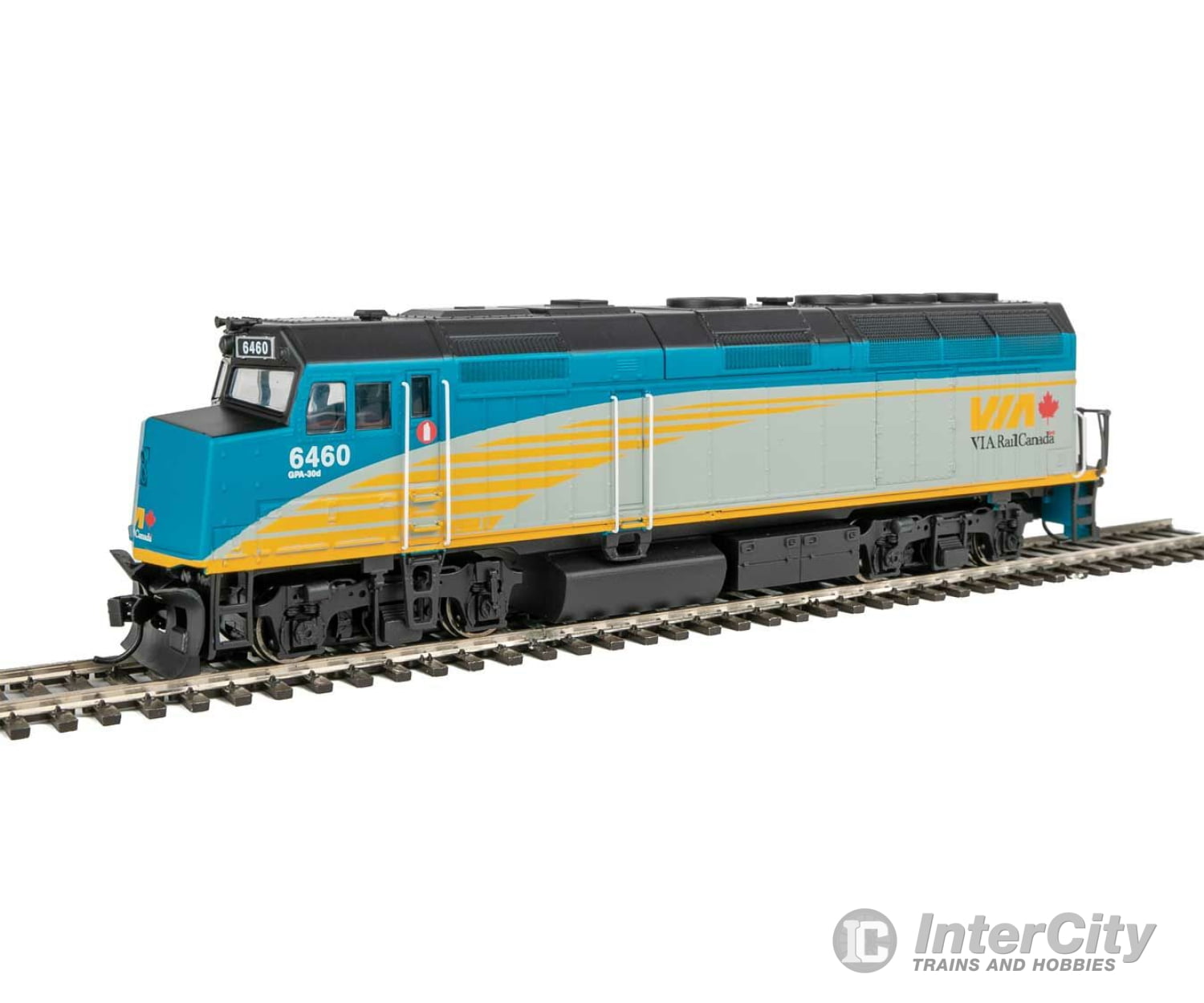 Walthers Mainline 9472 Ho Emd F40Ph - Standard Dc -- Via Rail Canada #6460 (Renaissance Scheme Gray