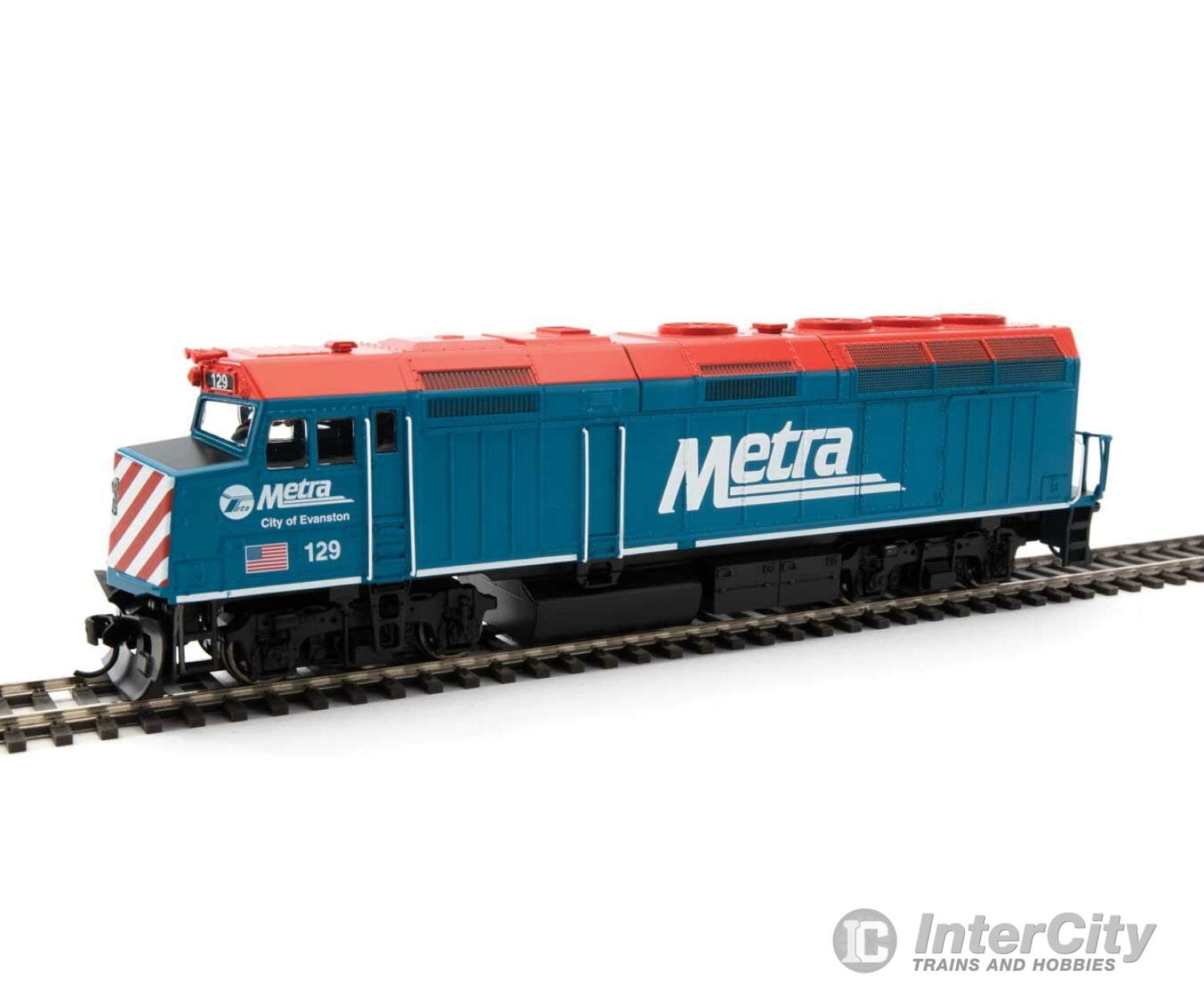 Walthers Mainline 9473 Emd F40Ph - Standard Dc -- Metra #129 Locomotives