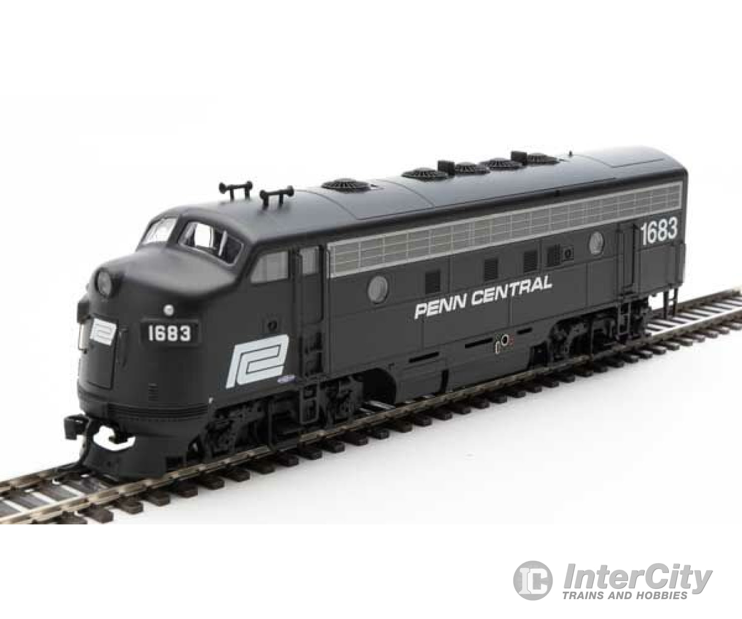 Walthers Mainline 9960 Emd F7 A-B Set - Standard Dc -- Penn Central #1683 3464 (Black White)