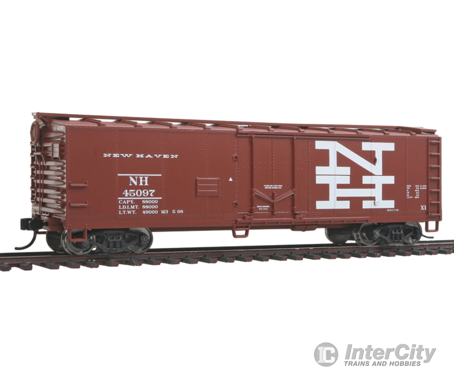 Walthers Mainline Ho 1558 40 Plug-Door Boxcar - Ready To Run -- New Haven #45097 Freight Cars