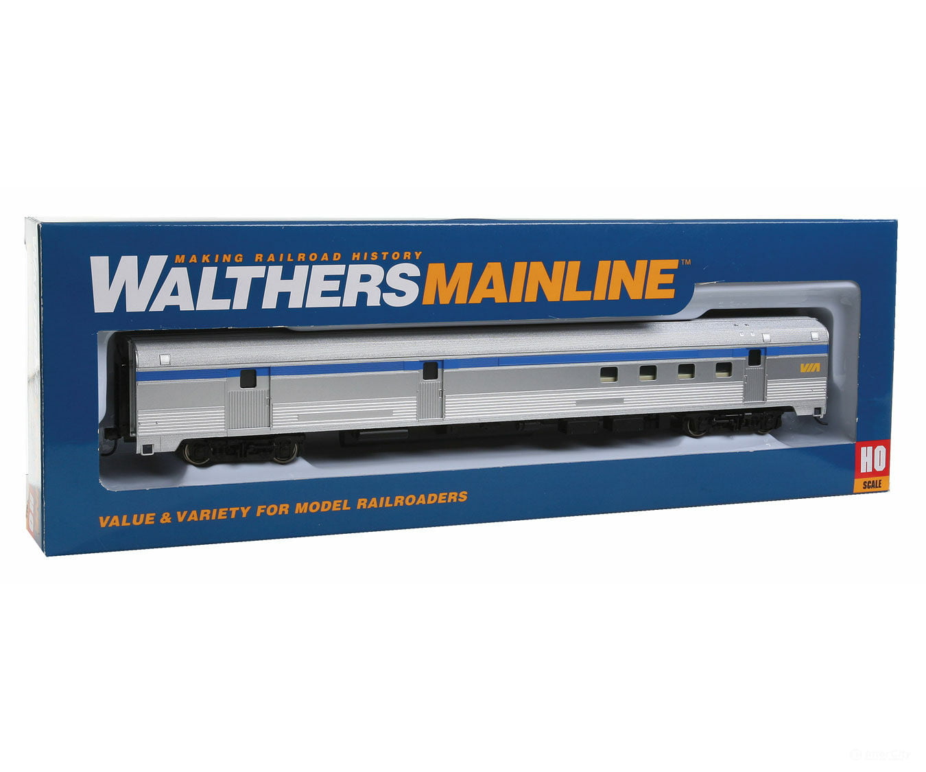 Walthers Mainline Ho 30309 85 Budd Baggage-Railway Post Office - Ready To Run -- Via Rail Canada