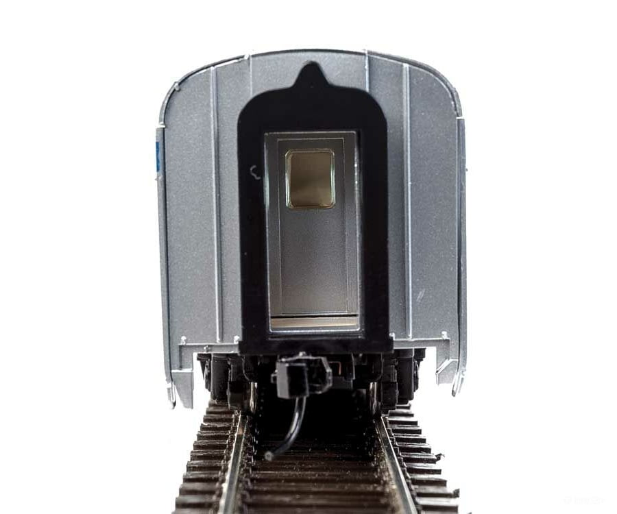Walthers Mainline Ho 30405 85 Budd Dome Coach - Ready To Run -- Via Rail Canada (Silver Blue Yellow)