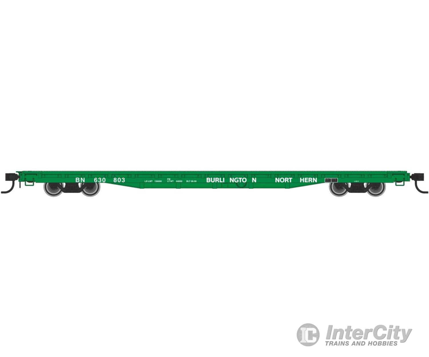 Walthers Mainline Ho 5387 60 Pullman-Standard Flatcar - Ready To Run -- Burlington Northern #630803