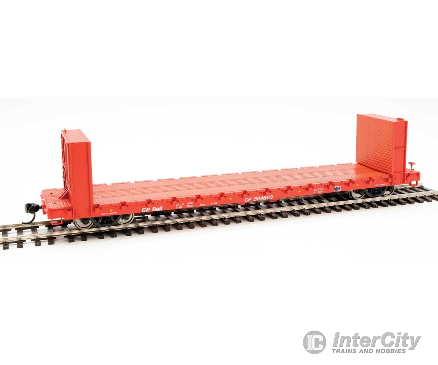 Walthers Mainline Ho 5837 60 Pullman-Standard Bulkhead Flatcar (48 Il) - Ready To Run -- Canadian