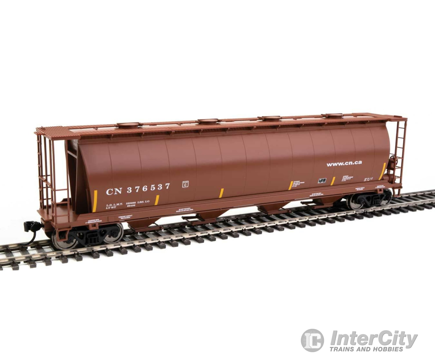 Walthers Mainline Ho 7838 59 Cylindrical Hopper - Ready To Run -- Canadian National #376537 Freight