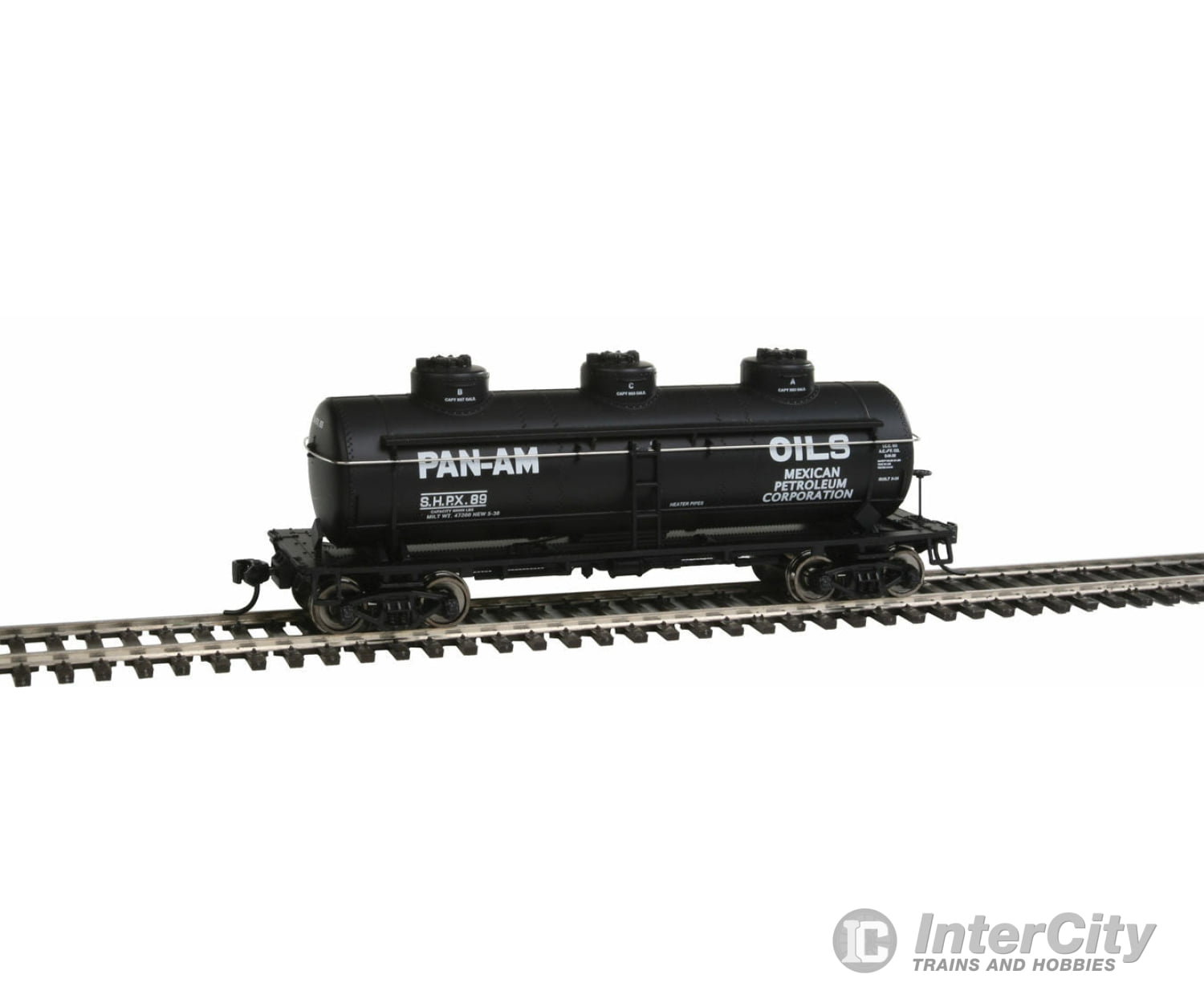 Walthers Mainline Ho 910-1105 3-Dome Tank Car. Pan Am Oil Shpx 89 Freight Cars