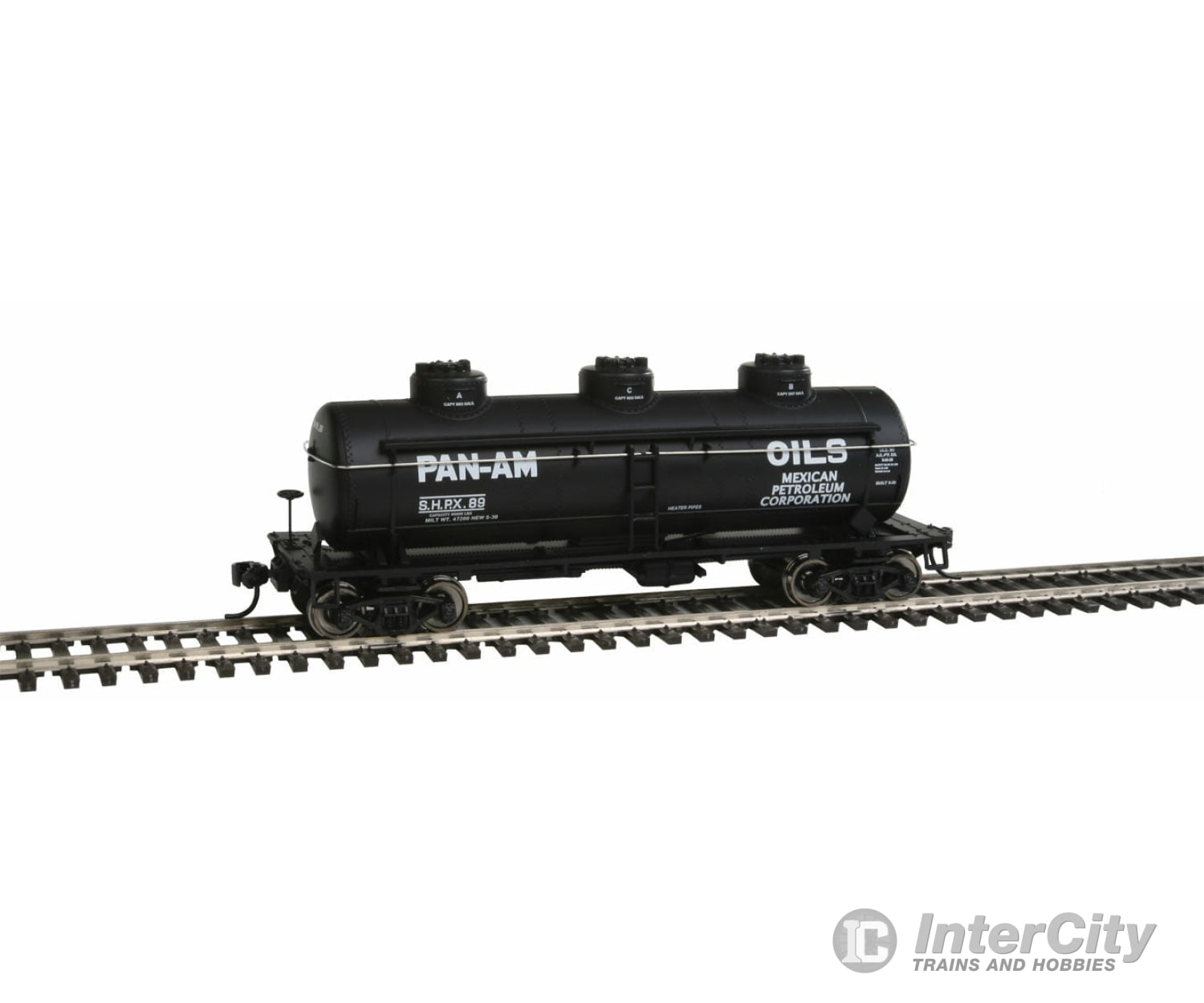 Walthers Mainline Ho 910-1105 3-Dome Tank Car. Pan Am Oil Shpx 89 Freight Cars