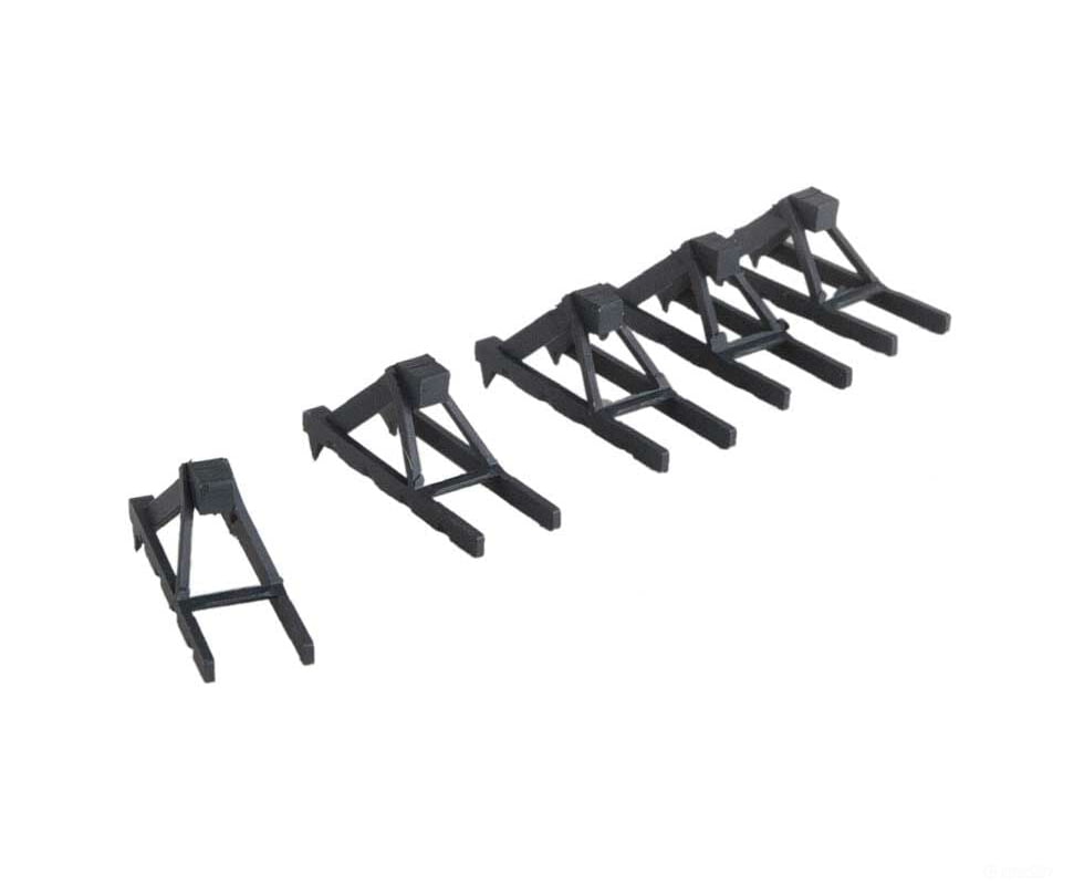 Walthers Cornerstone 2605 Track Bumper - Built-Ups -- Dark Gray Pkg(5) Accessories