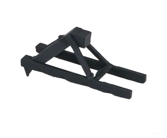 Walthers Cornerstone 2605 Track Bumper - Built-Ups -- Dark Gray Pkg(5) Accessories