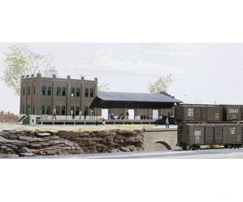Walthers Cornerstone 3201 Water Street Freight Terminal -- Kit - 11 X 3-1/2’ 27.5 8.7Cm Structures