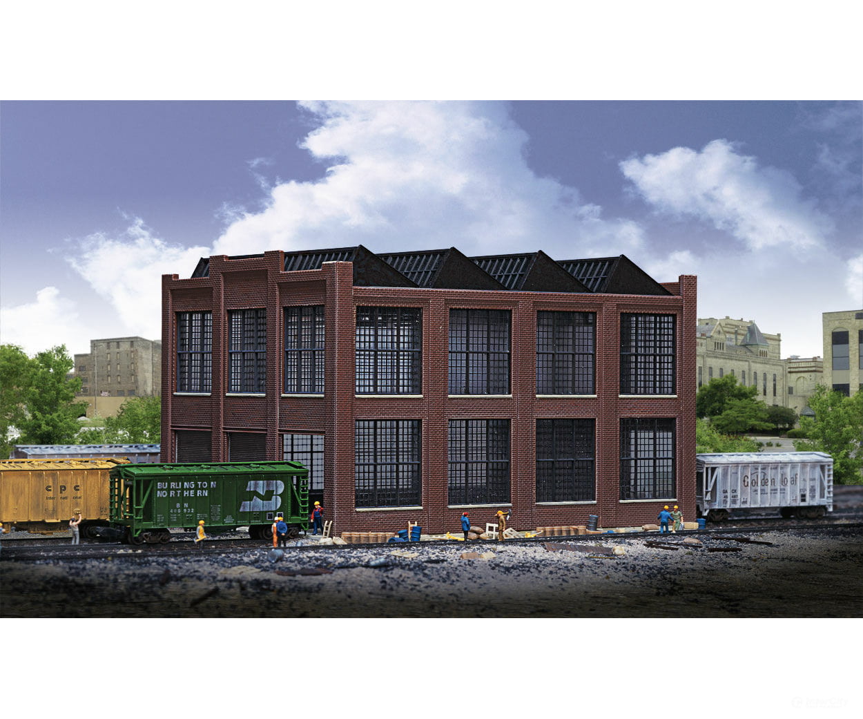 Walthers Cornerstone 3228 Car Shop -- Kit - 7 X 5-1/4 4-3/4’ 17.7 13.3 12Cm Structures