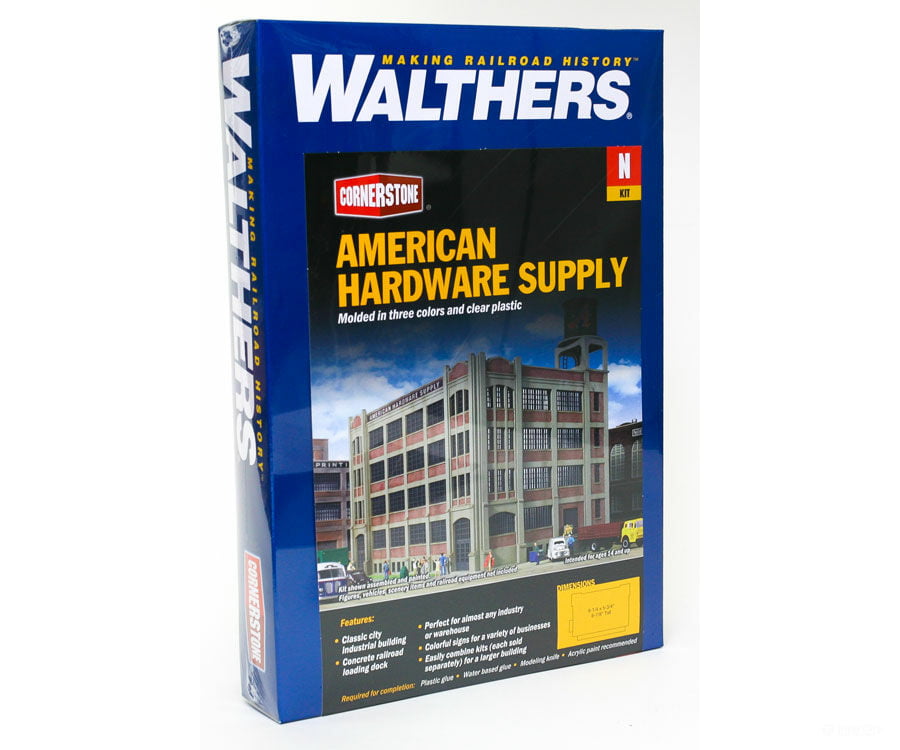 Walthers Cornerstone 3253 American Hardware Supply -- Kit - 8-1/4 X 5-3/4 6-7/8’ 20.9 14.6 17.4Cm