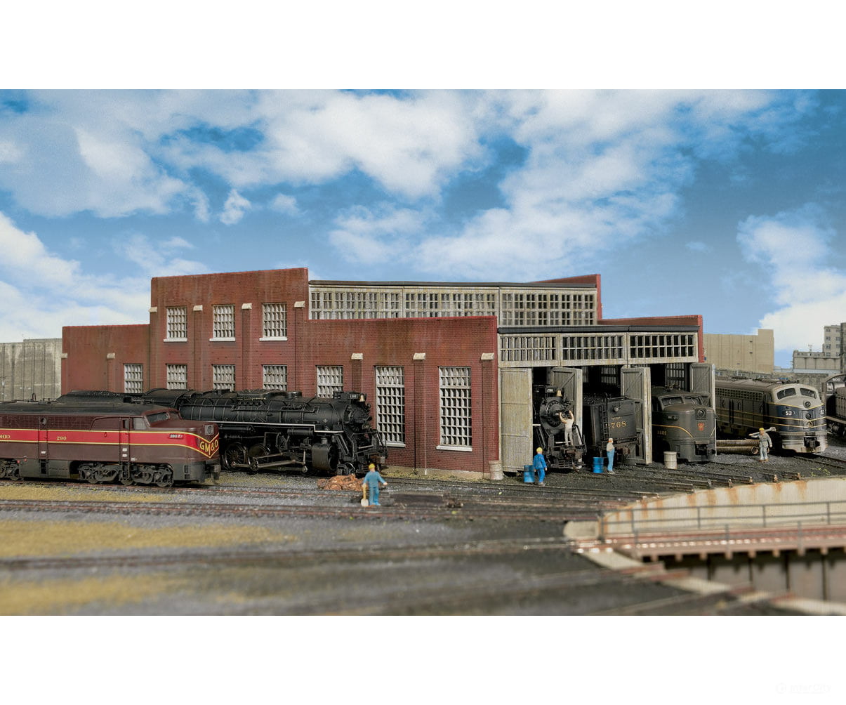 Walthers Cornerstone 3261 Modern Roundhouse 3 Add-On Stalls -- Kit - 10-13/16 X 3-15/16 27.4 10Cm;