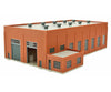 Walthers Cornerstone 3266 Two-Stall 130 Brick Diesel House -- Kit - 10-3/4 X 6-3/4 3-1/4 27.3 17.1