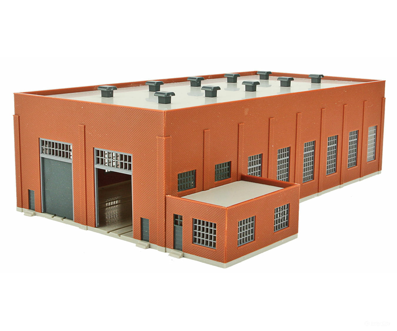 Walthers Cornerstone 3266 Two-Stall 130 Brick Diesel House -- Kit - 10-3/4 X 6-3/4 3-1/4 27.3 17.1