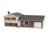 Walthers Cornerstone 3840 Split-Level House -- Kit - 4 X 2-1/4 1-1/2 10.2 5.7 3.8Cm Structures