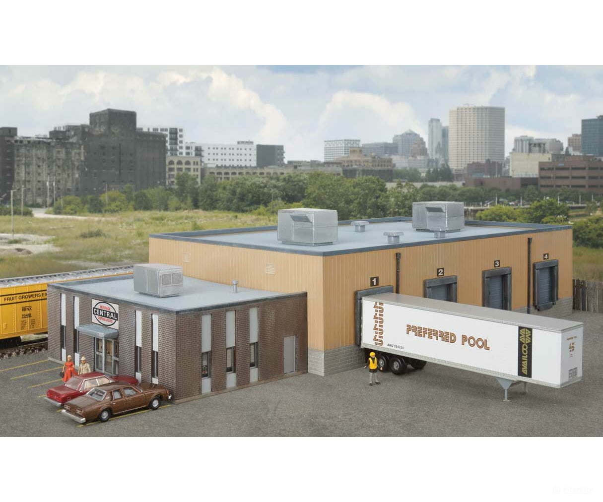 Walthers Cornerstone 3861 Central Beverage Distributors With Office Annex -- Kit - 10-9/16 X