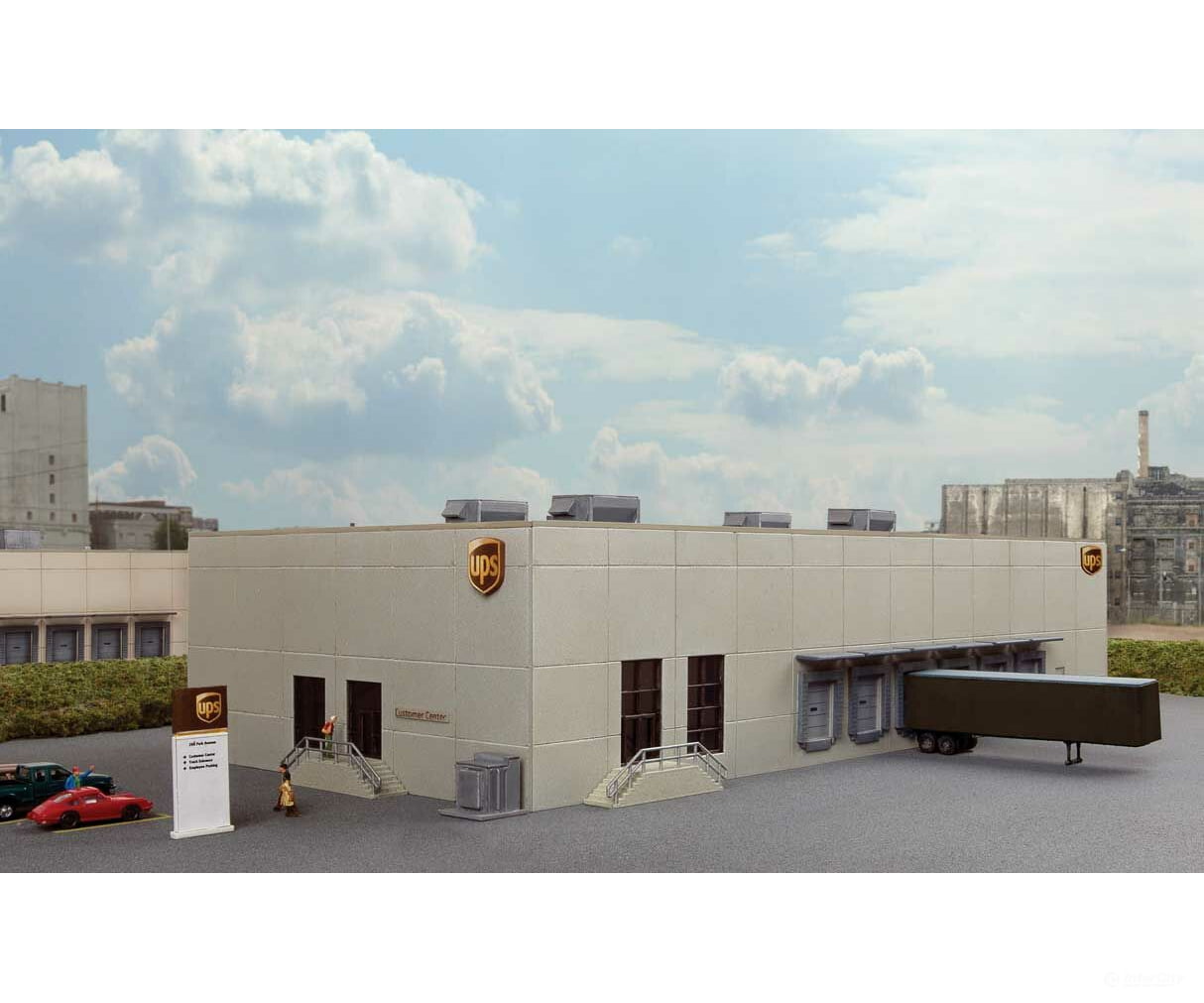 Walthers Cornerstone 3863 Ups(R) Hub With Customer Center -- Kit- 12 X 6-1/2 3-3/16’ 30.4 16.5