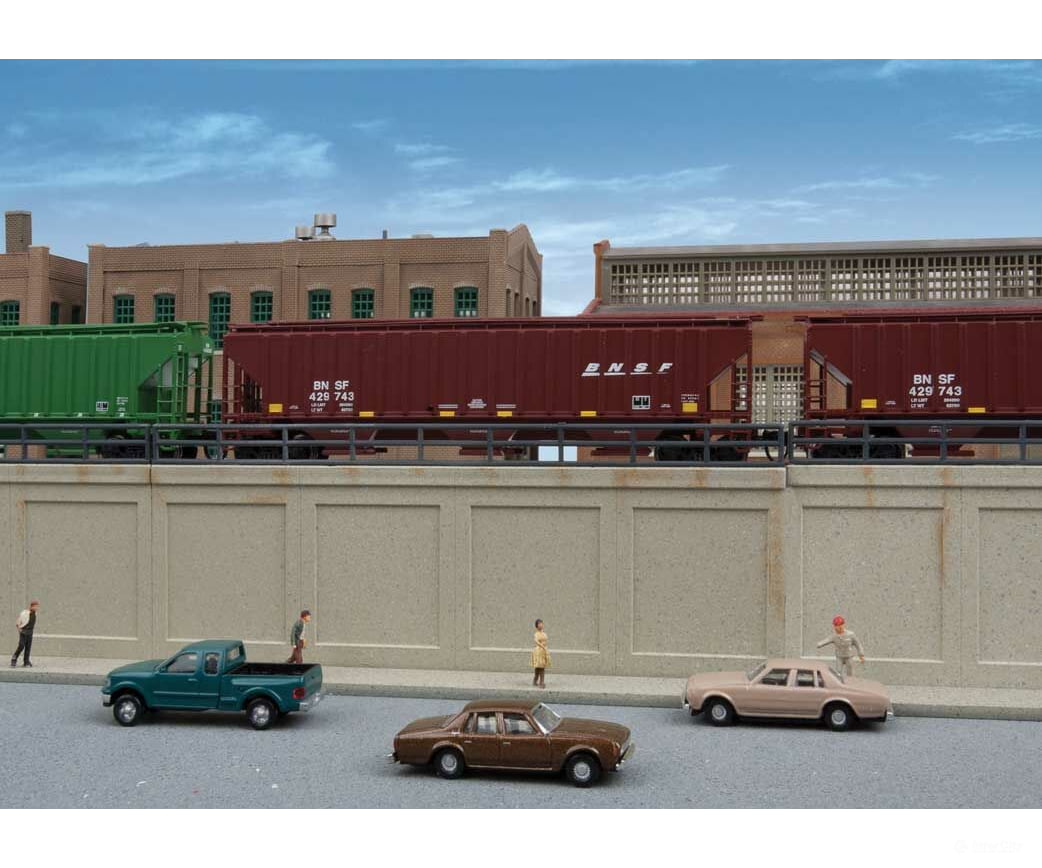Walthers Cornerstone 3882 Urban Retaining Walls -- Kit Tunnels & Bridges