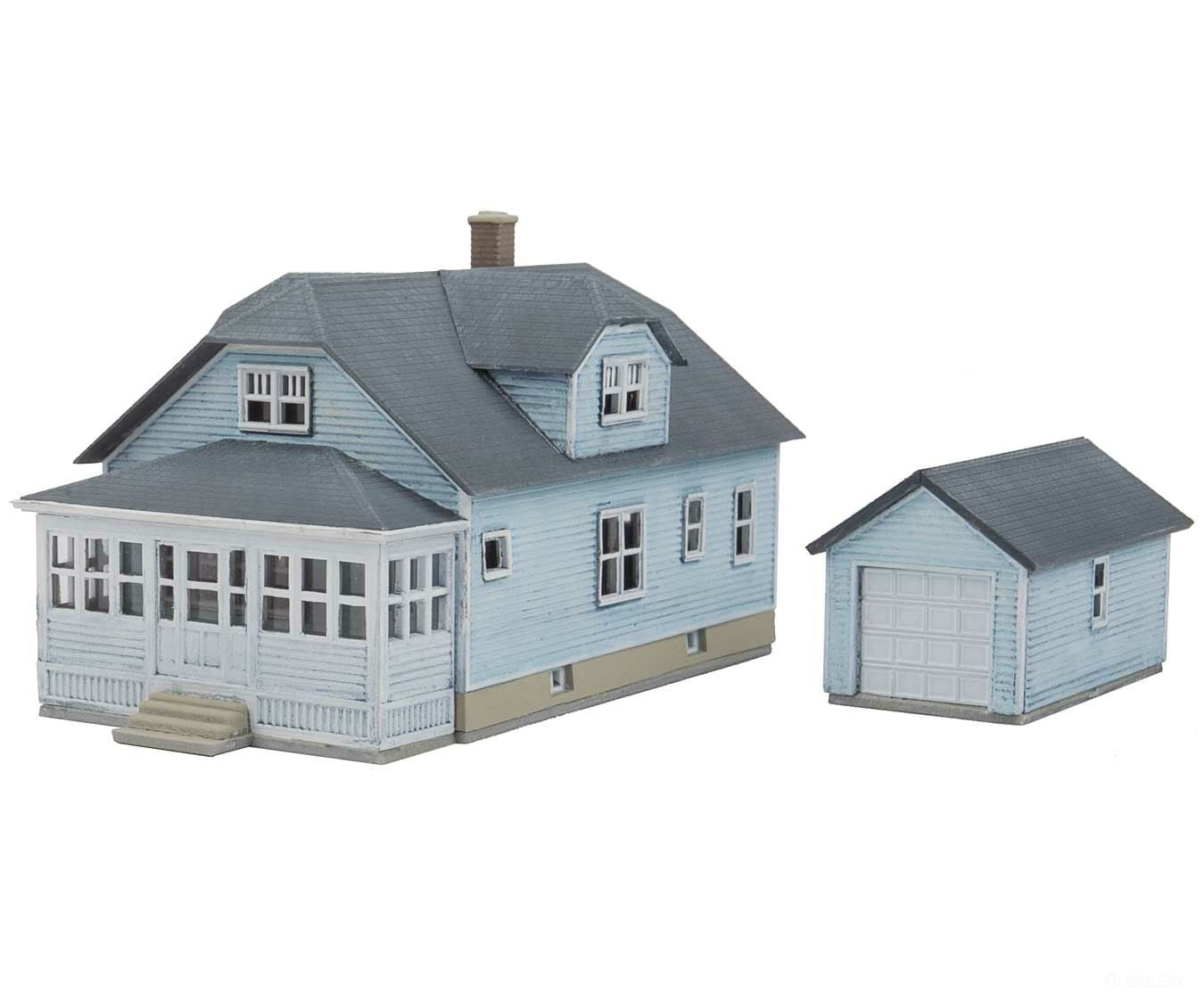 Walthers Cornerstone 3889 American Bungalow -- Kit - 3-7/16 X 2 2’ 8.7 5.1 5.1Cm Structures