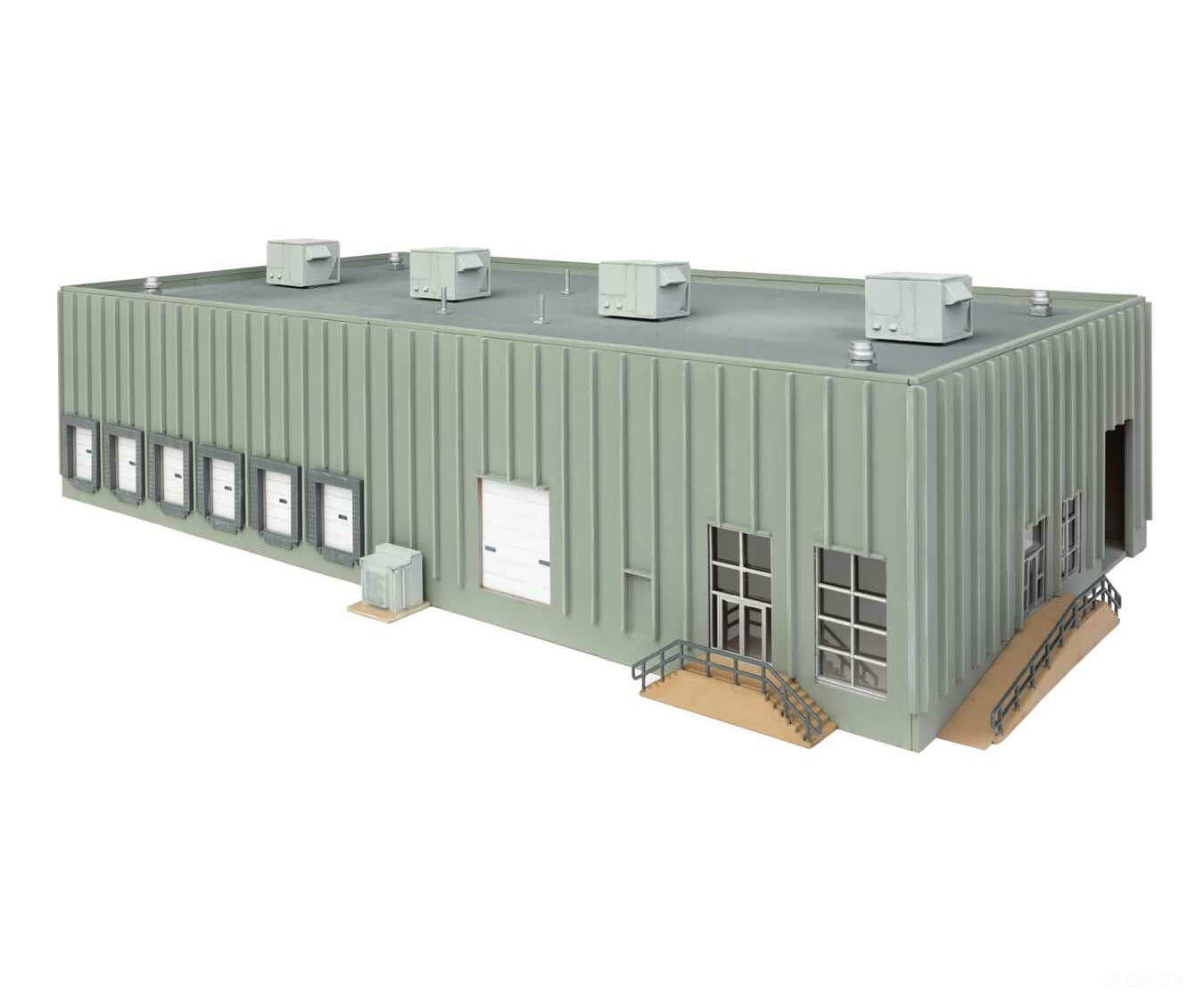 Walthers Scenemaster 3864 Concrete Grocery Warehouse -- Kit - 12 X 6-3/4 3-3/16’ 30.4 17.1 8Cm