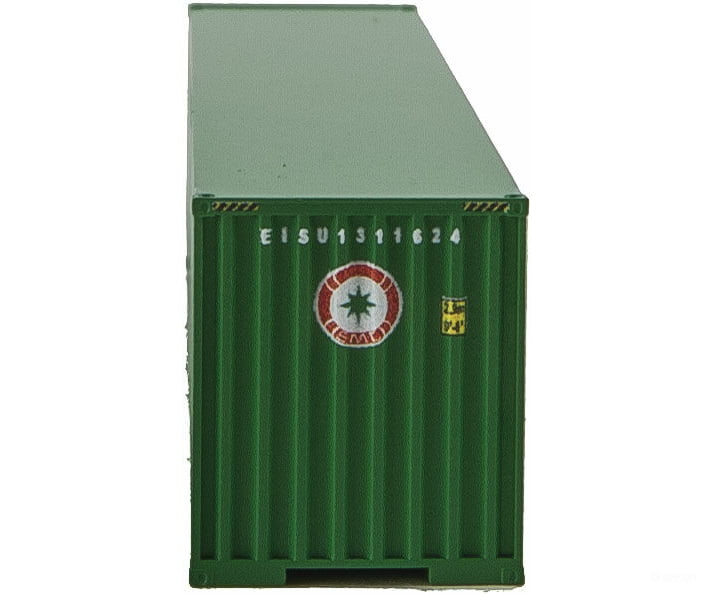 Walthers Scenemaster 8802 40’ Hi Cube Ribbed Side Container - Assembled -- Evergreen Freight