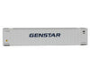 Walthers Scenemaster 8844 48’ Ribbed Side Container - Assembled -- Genstar (White Blue) Freight