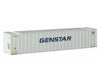 Walthers Scenemaster 8844 48’ Ribbed Side Container - Assembled -- Genstar (White Blue) Freight