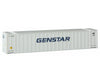 Walthers Scenemaster 8844 48’ Ribbed Side Container - Assembled -- Genstar (White Blue) Freight