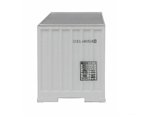 Walthers Scenemaster 8844 48’ Ribbed Side Container - Assembled -- Genstar (White Blue) Freight