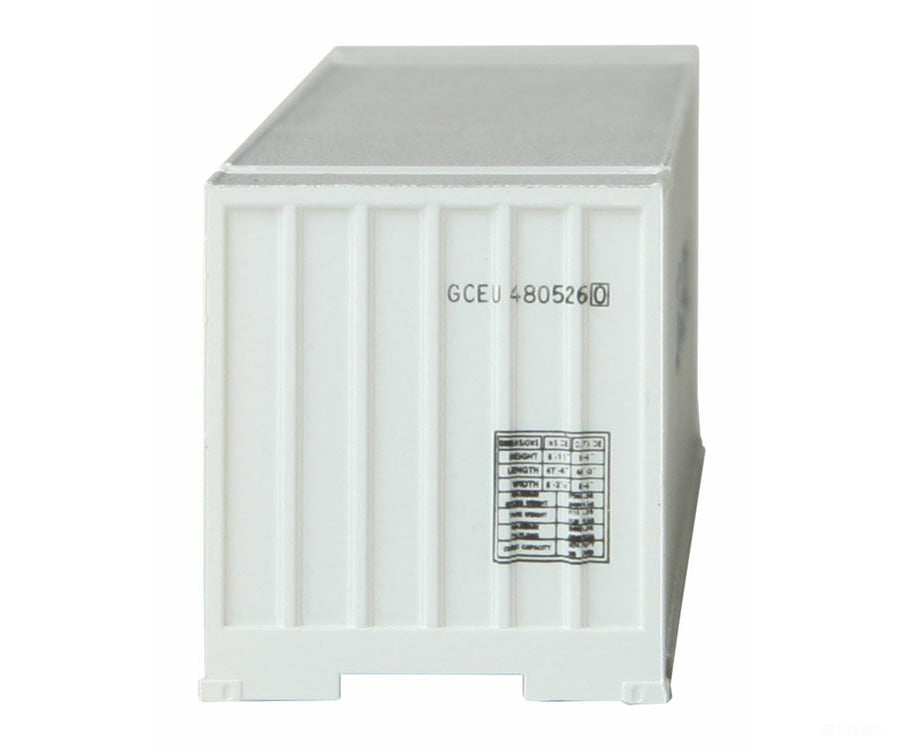 Walthers Scenemaster 8844 48’ Ribbed Side Container - Assembled -- Genstar (White Blue) Freight