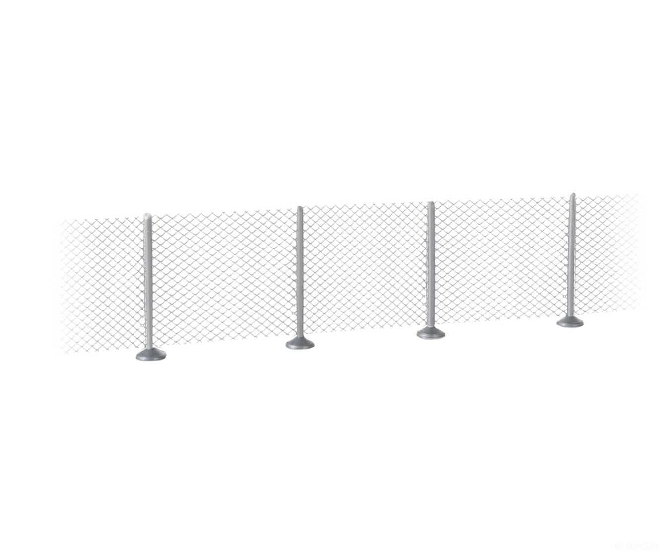 Walthers Scenemaster 9000 Metal Industrial Fence -- Kit - 23-5/8 X 5/8’ 60Cm 16Mm (32 Posts)