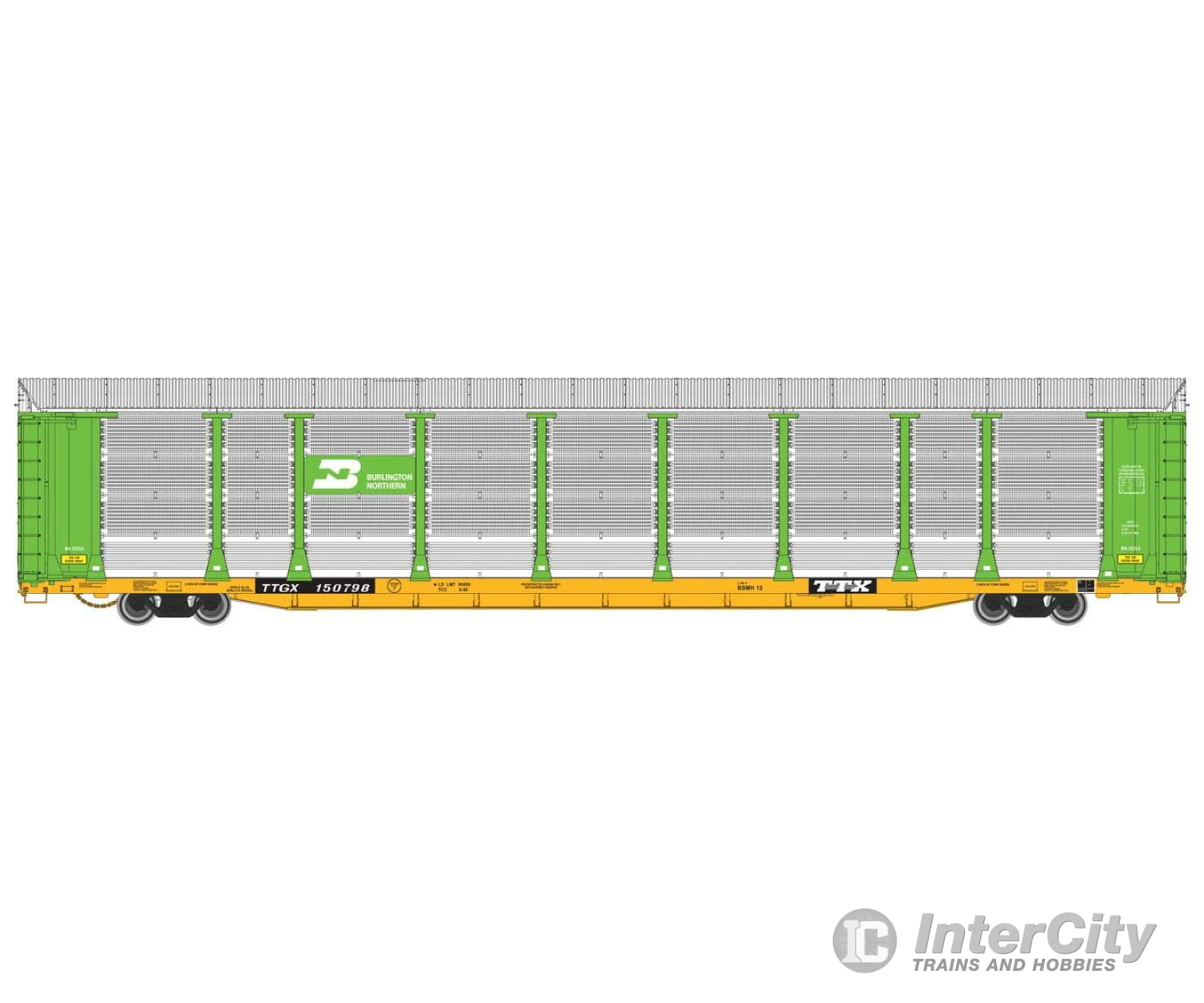 Walthers Proto 101500 89 Thrall Bi-Level Auto Carrier - Ready To Run -- Burlington Northern Ttgx