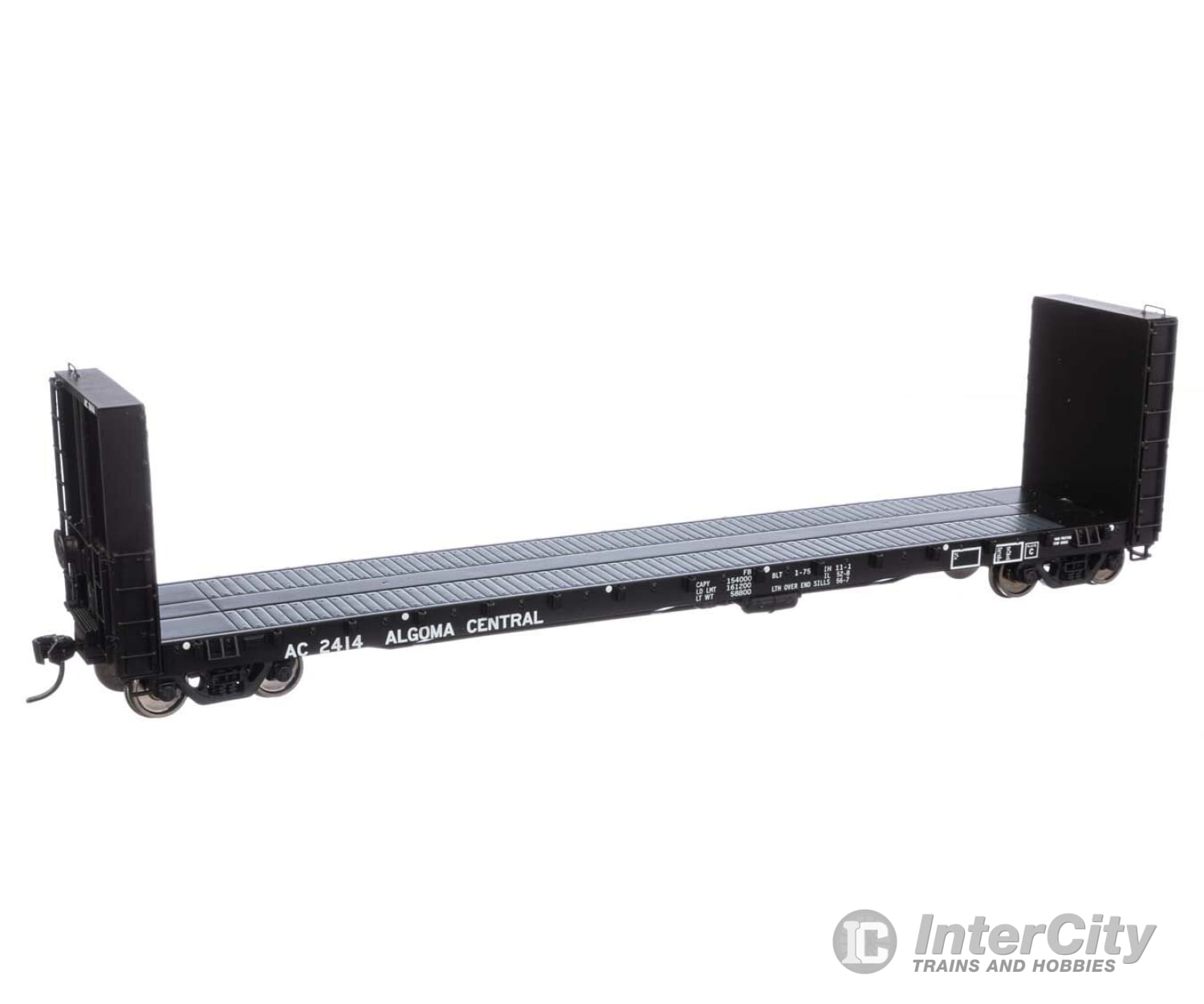 Walthers Proto 104339 50 Cc&F Bulkhead Flatcar - Ready To Run -- Algoma Central #2414 Freight Cars