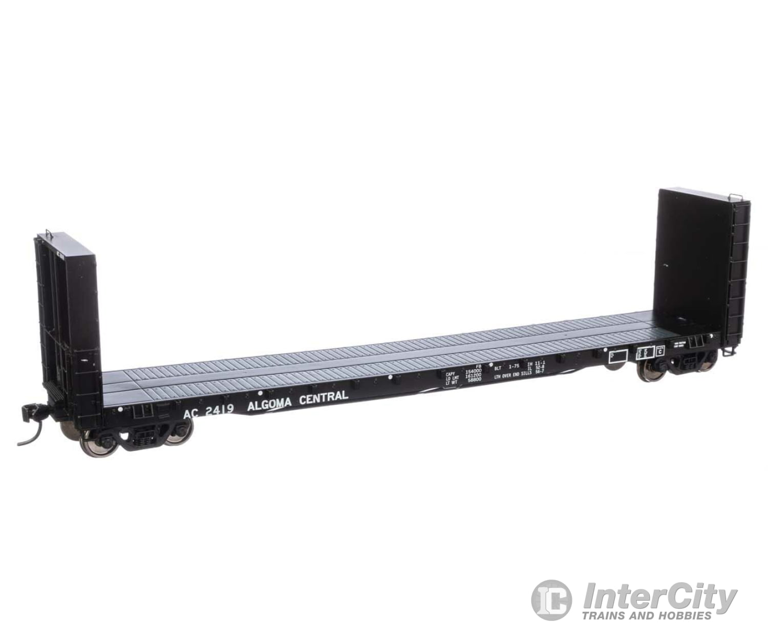 Walthers Proto 104340 50 Cc&F Bulkhead Flatcar - Ready To Run -- Algoma Central #2419 Freight Cars