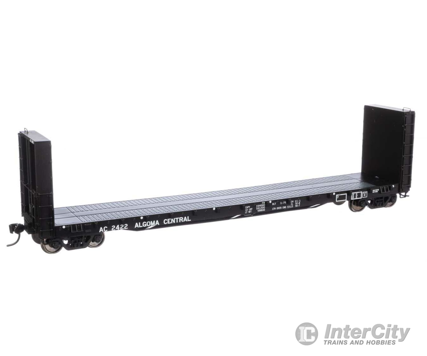 Walthers Proto 104341 50 Cc&F Bulkhead Flatcar - Ready To Run -- Algoma Central #2422 Freight Cars