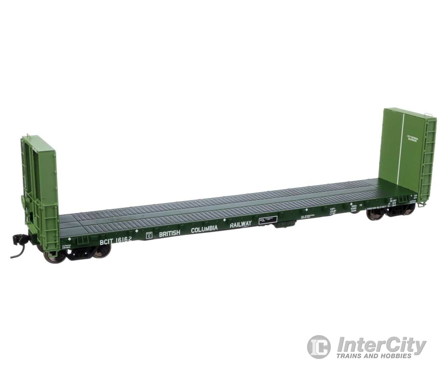 Walthers Proto 104342 50 Cc&F Bulkhead Flatcar - Ready To Run -- British Columbia Bcit #16162