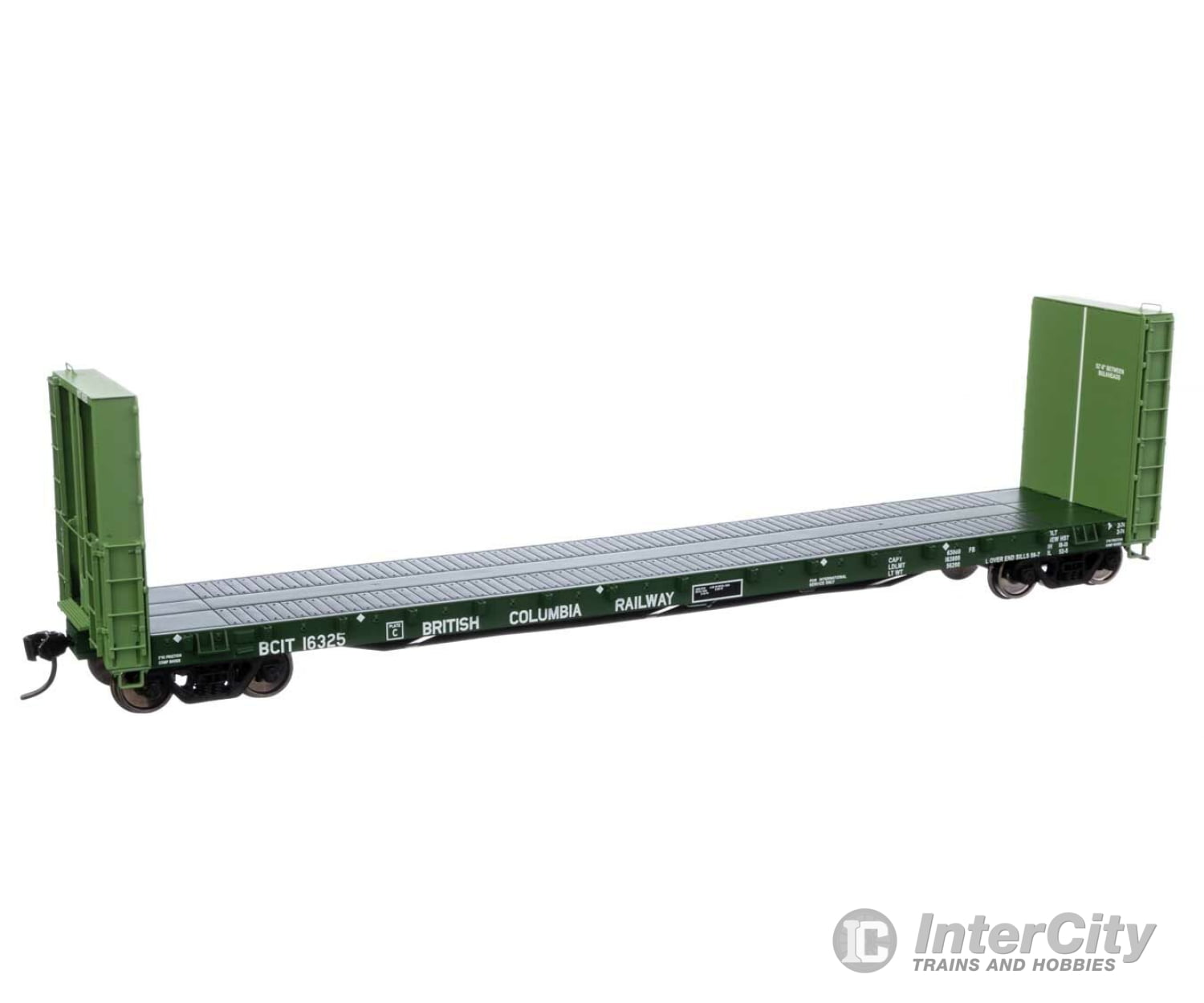 Walthers Proto 104343 50 Cc&F Bulkhead Flatcar - Ready To Run -- British Columbia Bcit #16325