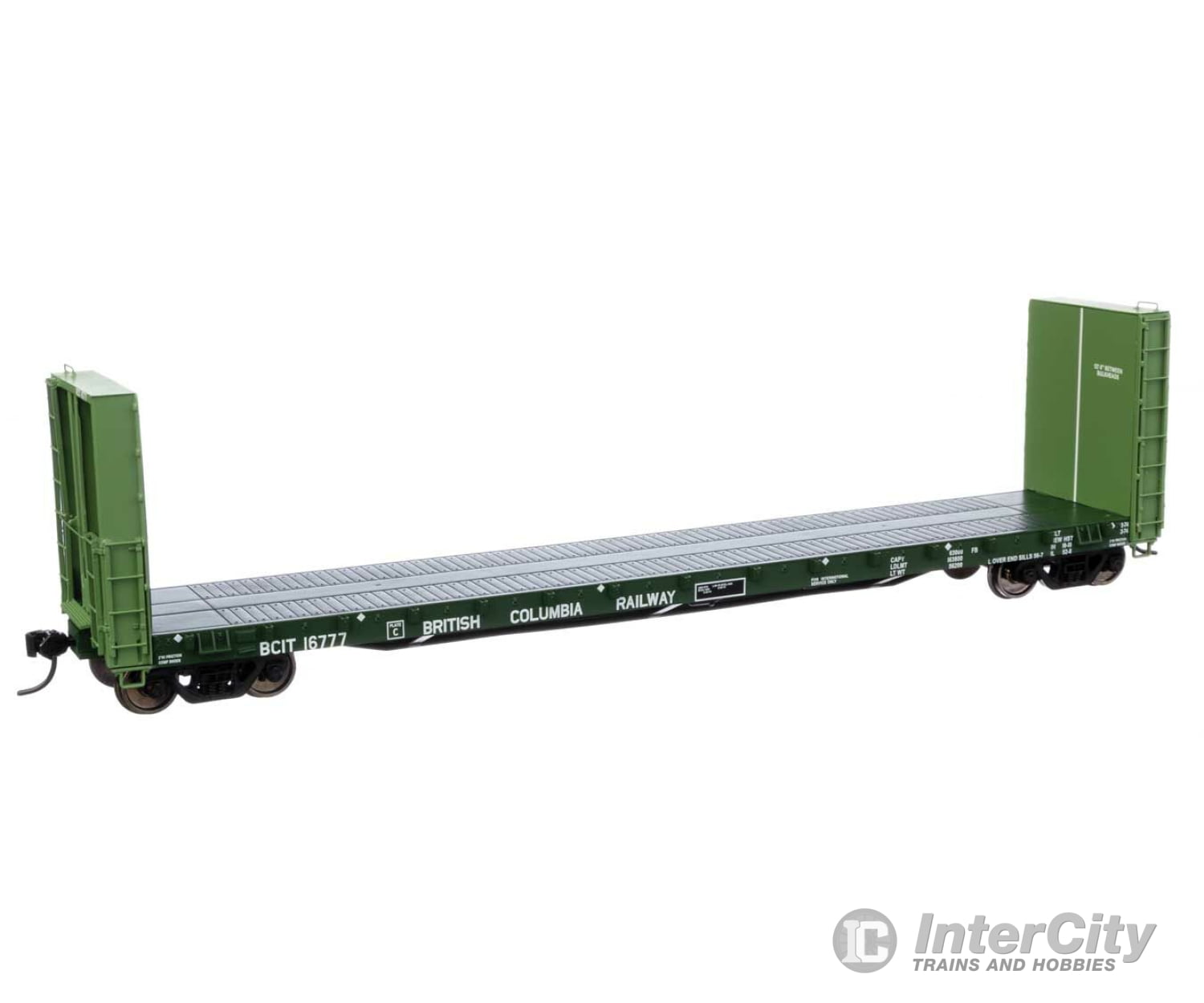 Walthers Proto 104344 50 Cc&F Bulkhead Flatcar - Ready To Run -- British Columbia Bcit #16777