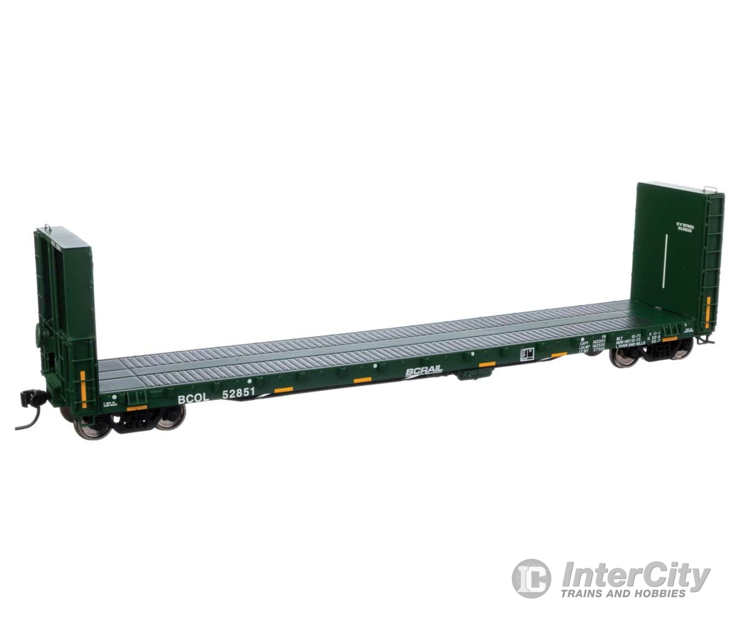 Walthers Proto 104345 50 Cc&F Bulkhead Flatcar - Ready To Run -- British Columbia Bcol #52851