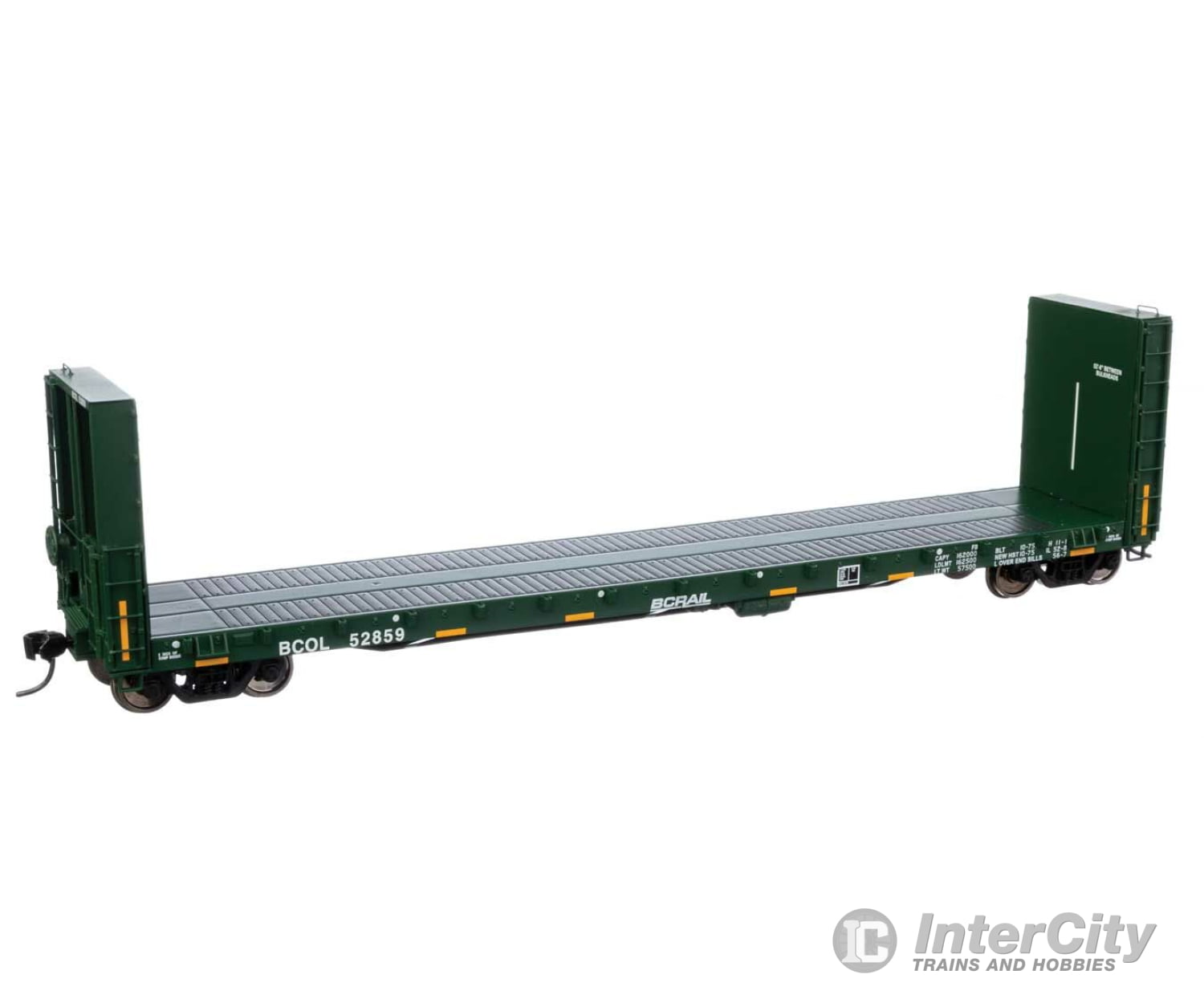 Walthers Proto 104346 50 Cc&F Bulkhead Flatcar - Ready To Run -- British Columbia Bcol #52859