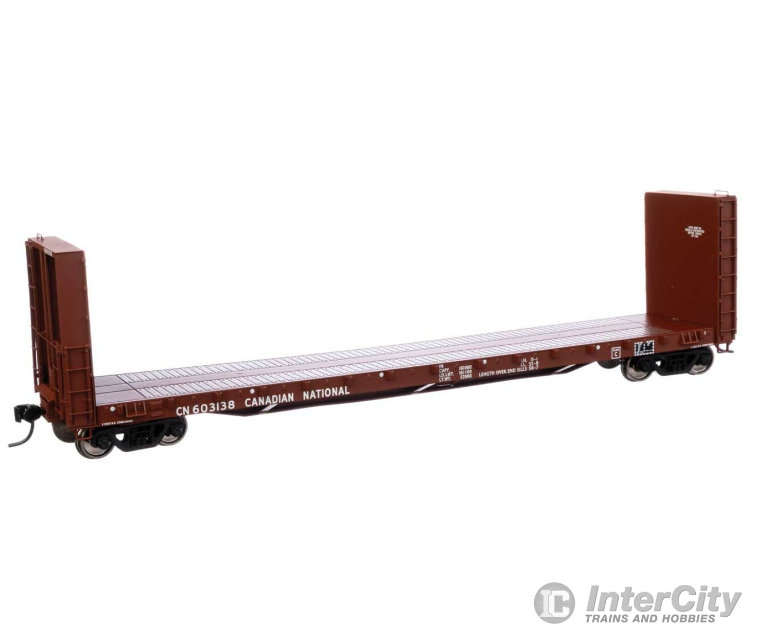 Walthers Proto 104349 50 Cc&F Bulkhead Flatcar - Ready To Run -- Canadian Natonal #603138 (Brown)