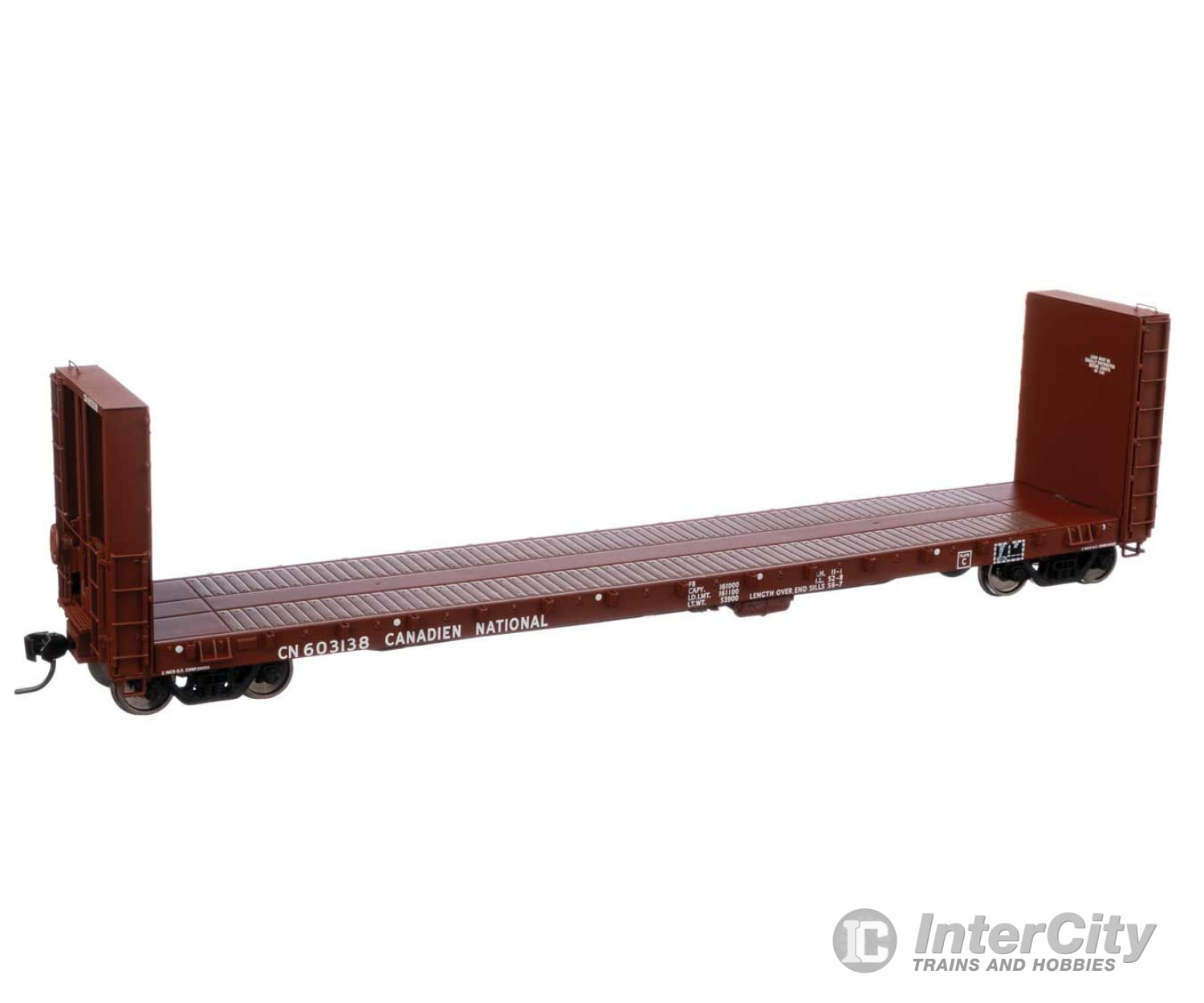 Walthers Proto 104349 50 Cc&F Bulkhead Flatcar - Ready To Run -- Canadian Natonal #603138 (Brown)