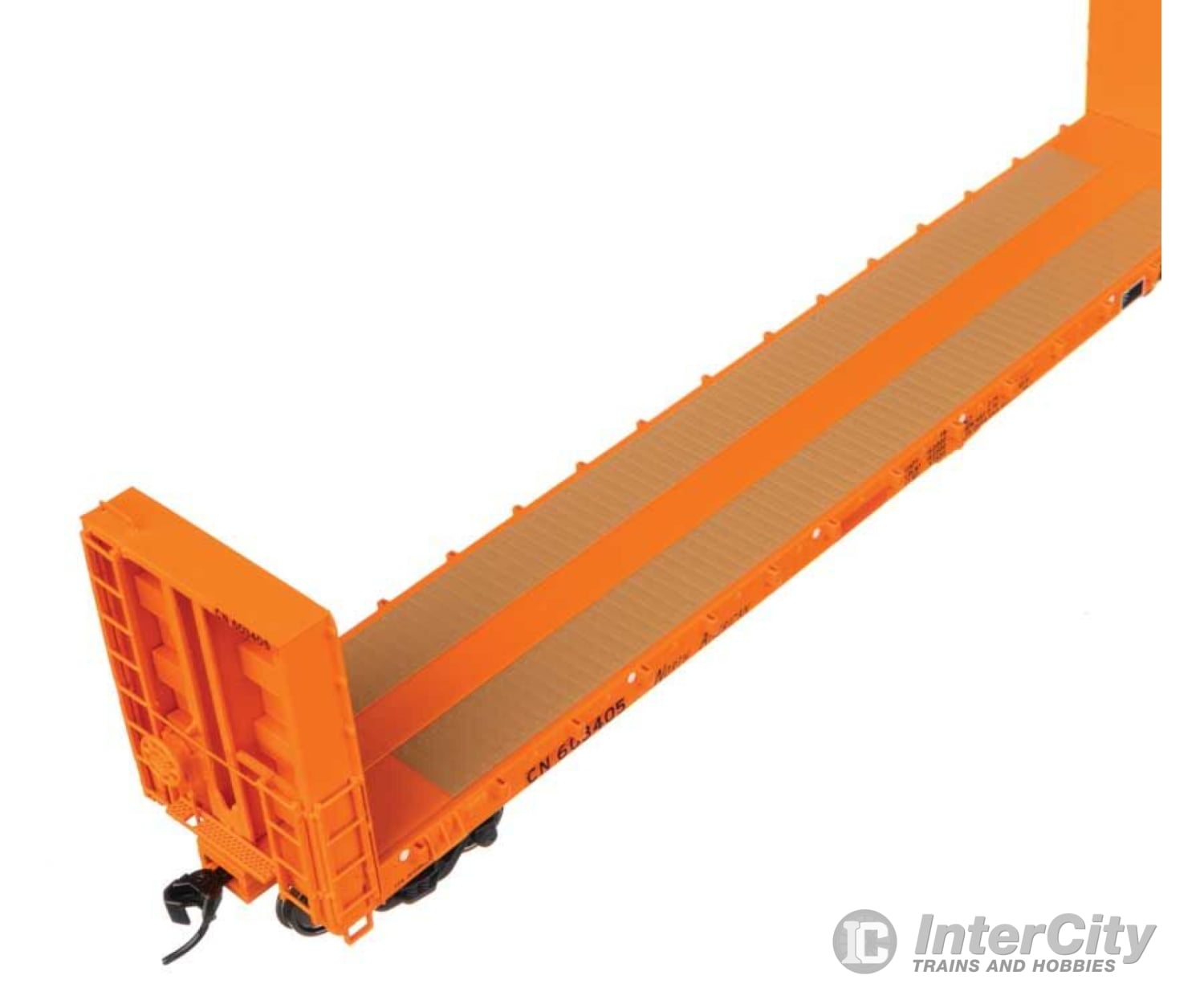 Walthers Proto 104351 50 Cc&F Bulkhead Flatcar - Ready To Run -- Canadian National #603405 (Orange)