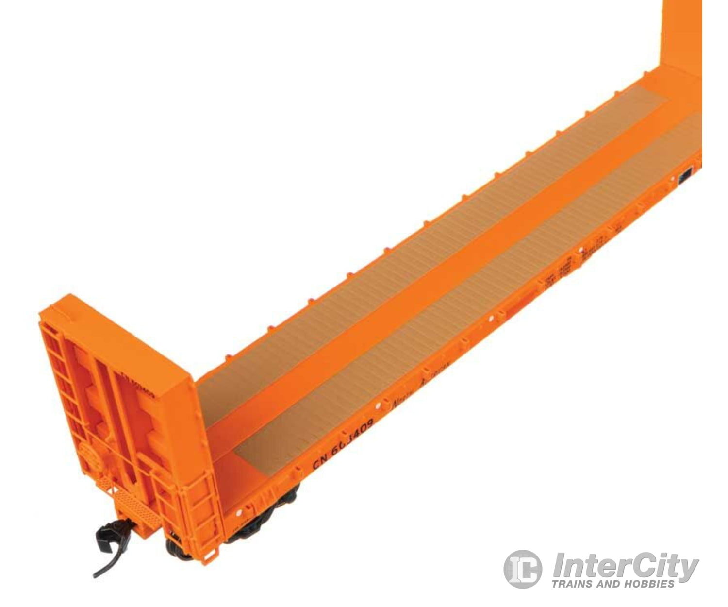 Walthers Proto 104352 50 Cc&F Bulkhead Flatcar - Ready To Run -- Canadian National #603409 (Orange)