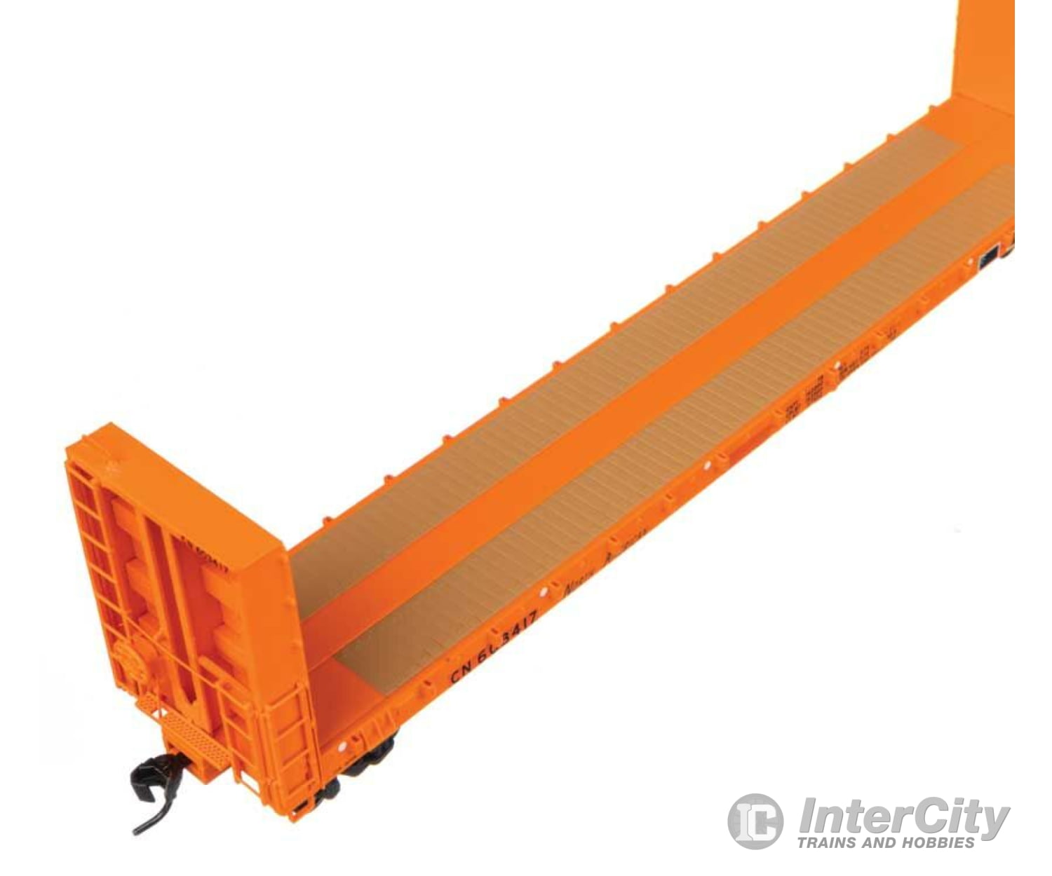 Walthers Proto 104353 50 Cc&F Bulkhead Flatcar - Ready To Run -- Canadian National (Orange) #603417